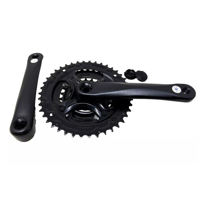 PROWHEEL 42-34-24 TRIPLE ALLOY CRANK COTTERLESS MOUNTAIN BIKE CHAINWHEEL SET 170mm BLACK