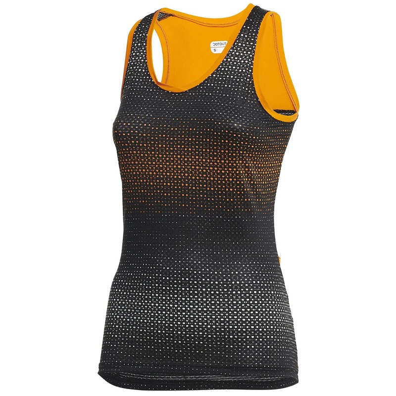 Top donna Dotout Rainbow – Nero arancio